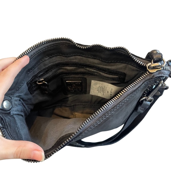 Campomaggi Shoulder Bag with Black Rhinestone Rivets in Nero - Picture 3 of 3